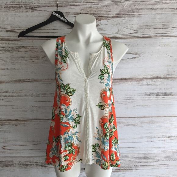 Akemi + Kin Anthropologie gardenia swing tank XSk - Picture 1 of 6